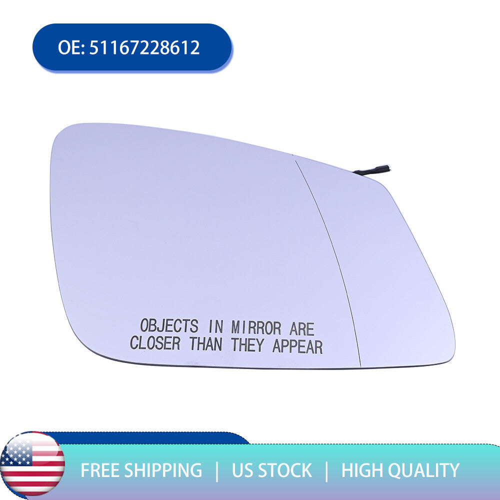 For 2010-2016 for BMW 528 535 550 Passenger Right Side Mirror Glass 4Pin