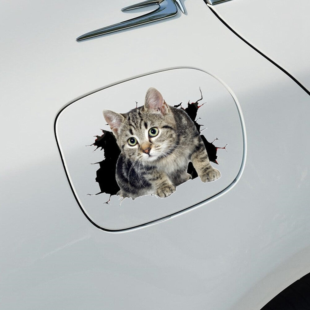 5PCS Car Body Sticker Cat Wall Decals 3D Cute Cat Stickers For Window Bumper