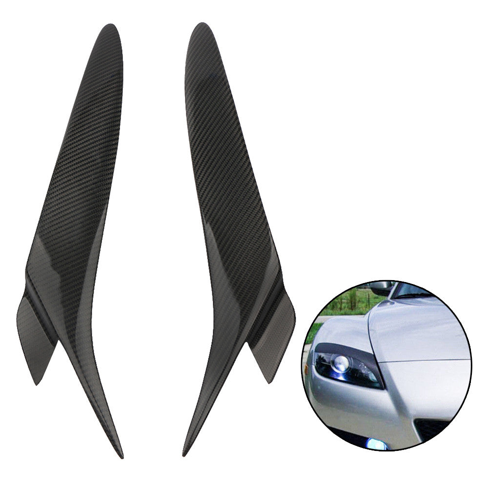 Carbon fiber for car eyebrows, eyelids, and headlight covers, suitable for Mazda RX-8 Coupe 2004-2008.