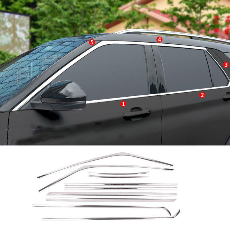 stainless for Ford Explorer 2020-2023 Car Window Strip Cover Trim Kit