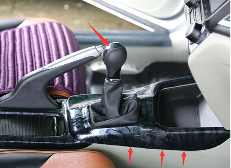Inner Gear Shift Panel Decor Cover Trim for Honda for Civic 9th 2012-2015 Black Wood