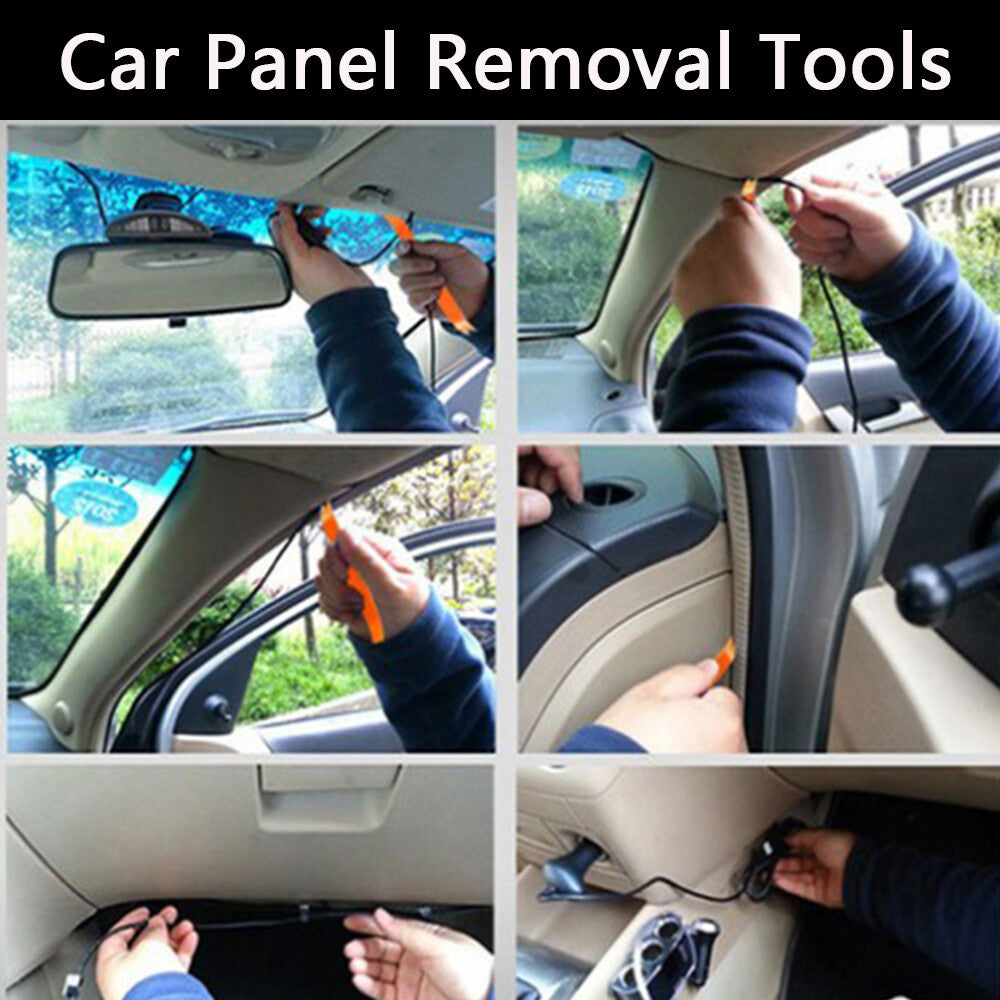 4PCS Radio Stereo Door Clip Trim Dash Panel Install Removal Pry Tool Plastic KIt