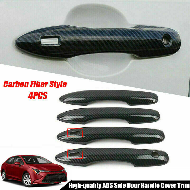 Carbon Fiber ABS Outer Door Handle Cover Trim for Toyota for Corolla E210 2019-2023