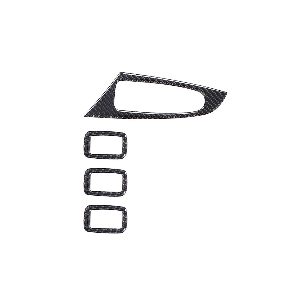 4Pcs Carbon Fiber Power Window Control Trim for BMW X3 F25 X4 F26 2011-2017