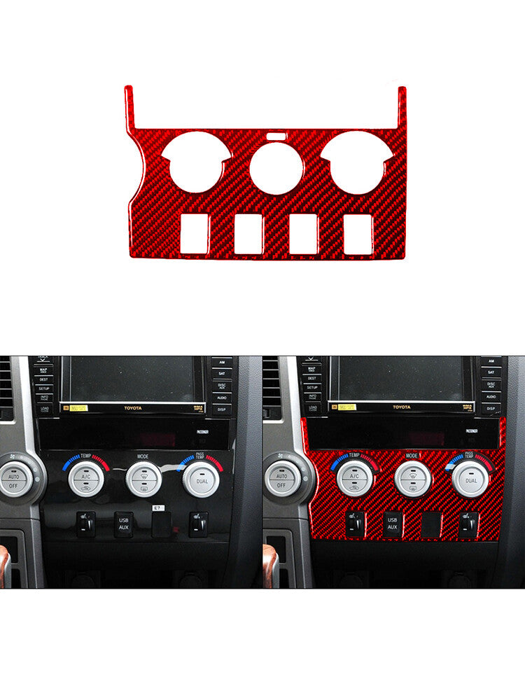 Red Central A/C Control Panel Type A Trim Cover for Toyota Tundra 2007-2013