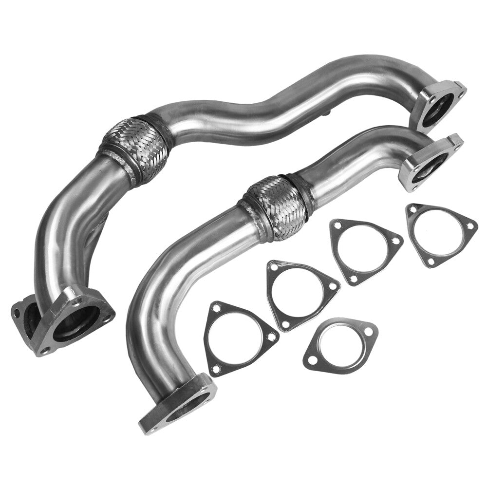 New Heavy Duty Up Pipes with Gaskets For 2008-2010 for Ford 6.4L Diesel