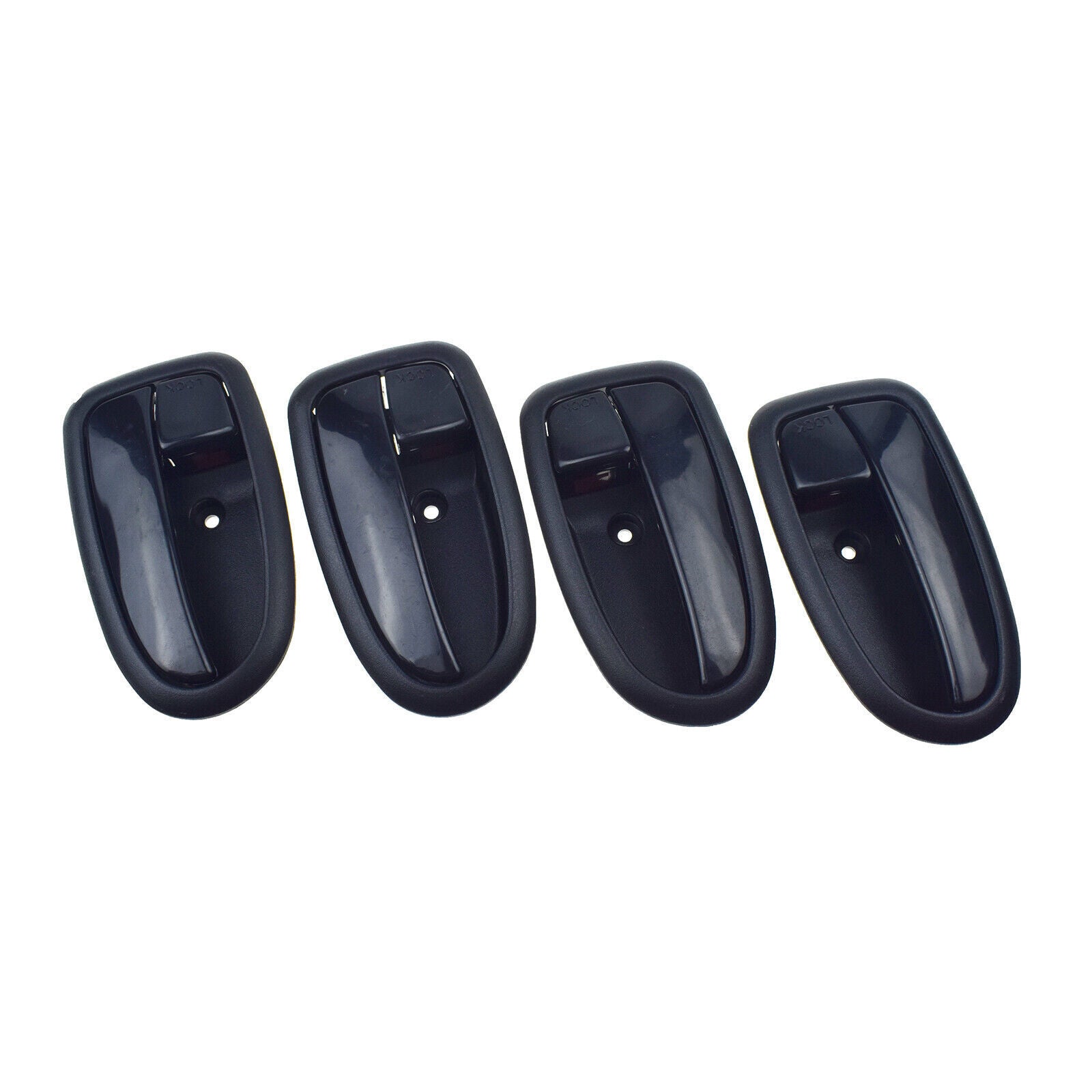 for Hyundai Matrix Lavita 01-10 Set of 4 Interior Door Handles Black FL RL RR