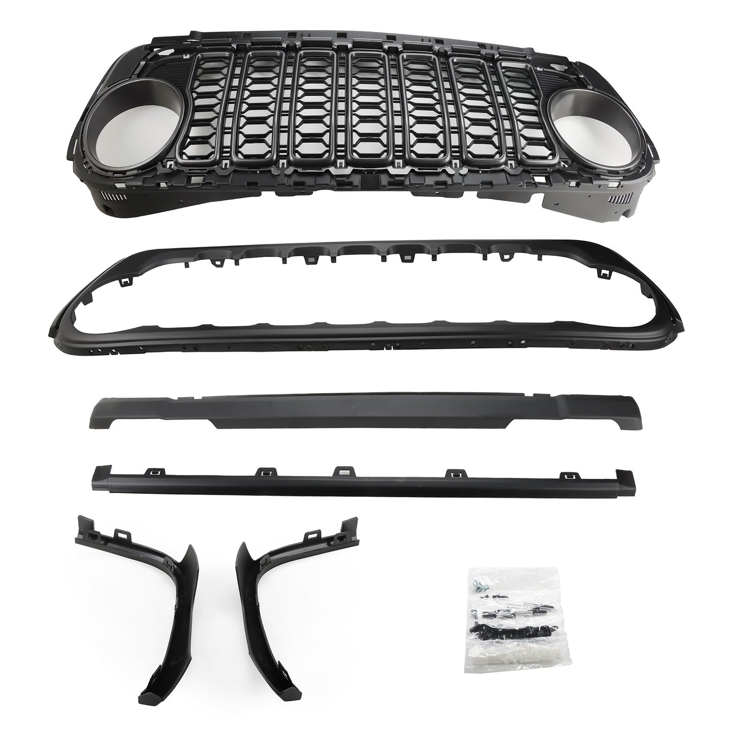 for Wrangler JL upgrade to 2024 JL 2018-24 Front Grill Bumper Grille 1 Set