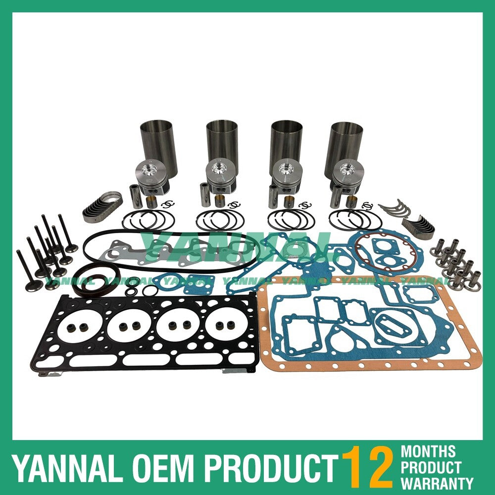 Suitable for Kubota V2003 overhaul and rebuild kit, piston rings, full head washers, and bearings.