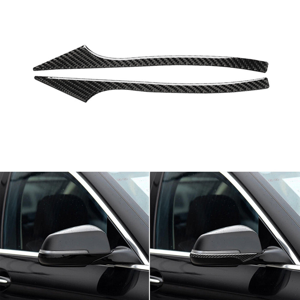for BMW F10 E60 Carbon Fiber Rearview Mirror Anticollision Protector Cover Trim