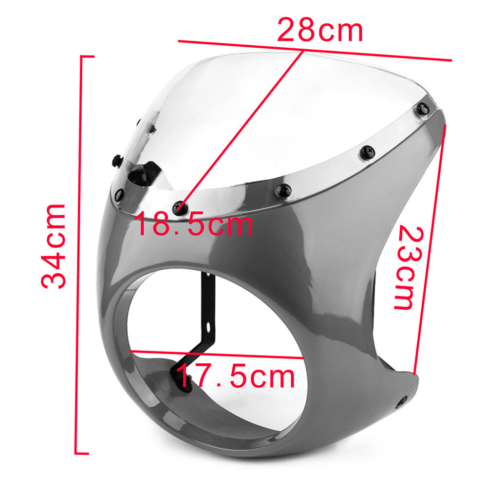 7-inch headlight diffuser windshield cover for Cafe Racer for Harley-Davidson motorcycles