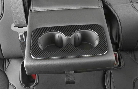 Refit Steel Carbon Fiber Water Cup Panel Cover Trim for Chevrolet Blazer 2019-22