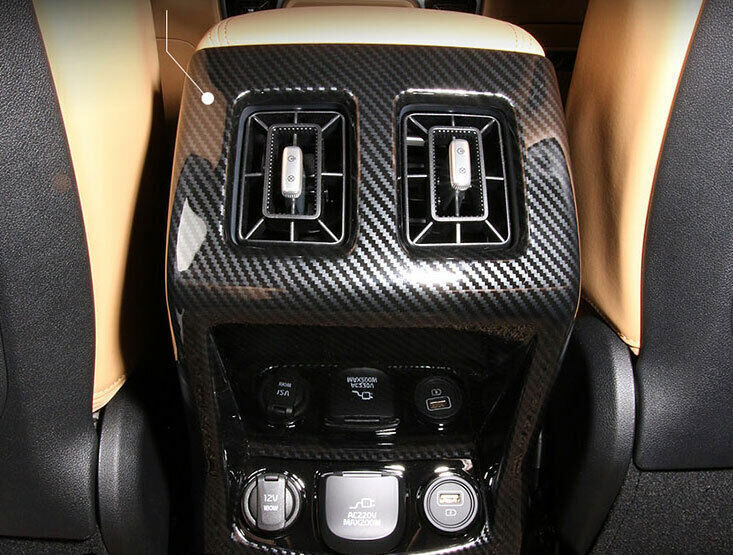 Car Rear Air Outlet Vent Frame Cover Trim for Kia Sorento 2021-2022 Carbon Fiber