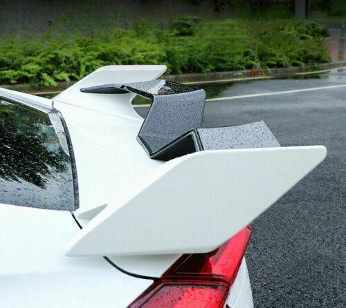 for Honda for Civic Sedan 16-21 Black Rear Spoiler Lip Tail Wing Bar Gull Wing Trim
