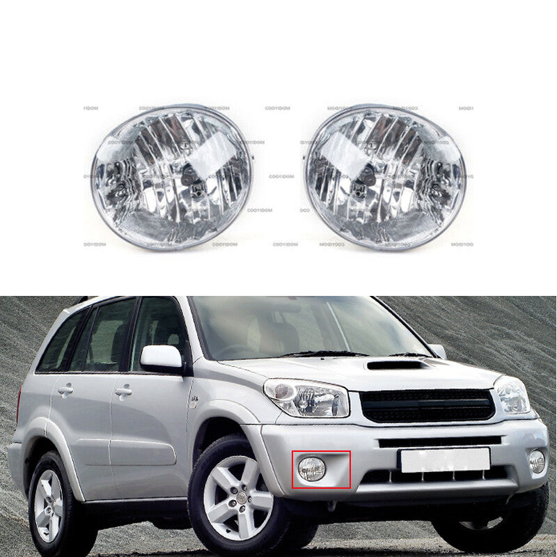 Suitable for Toyota RAV4 2004 - 2005 1 Dual Front Bumper Fog Light Transparent Lens