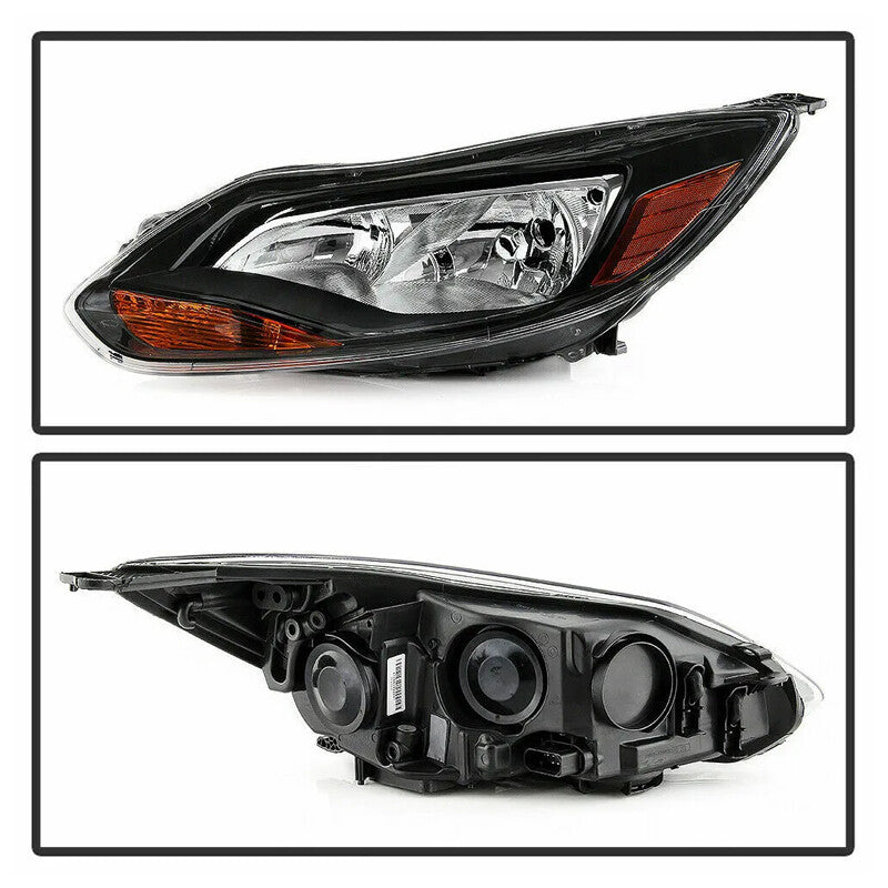 Right Headlights Replacement Black Housing Amber Signal Lamp for Ford Focus12-14