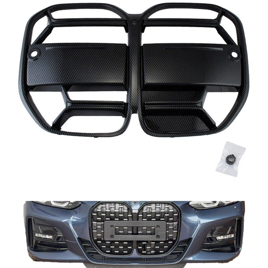 For 2021-2023 for BMW 4 Series G22 G23 Bumper Grille Mesh Grill Carbon Fiber Look