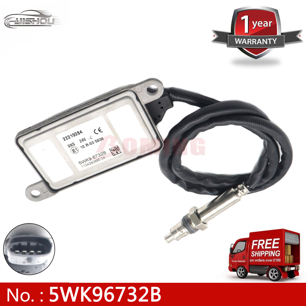 5WK96732B New Nitrogen Oxide (NOx) Sensor 22219284 for Volvo 5WK9 6732B