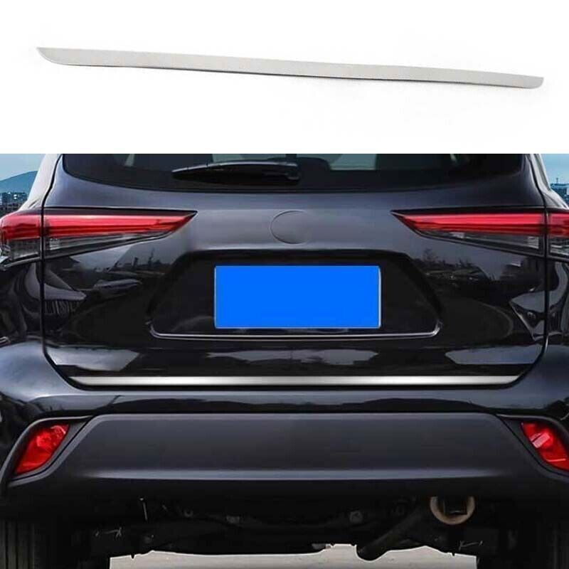 1X Rear Tailgate Trunk Lid Chrome for Toyota Highlander 20-2024 Cover Trim Steel