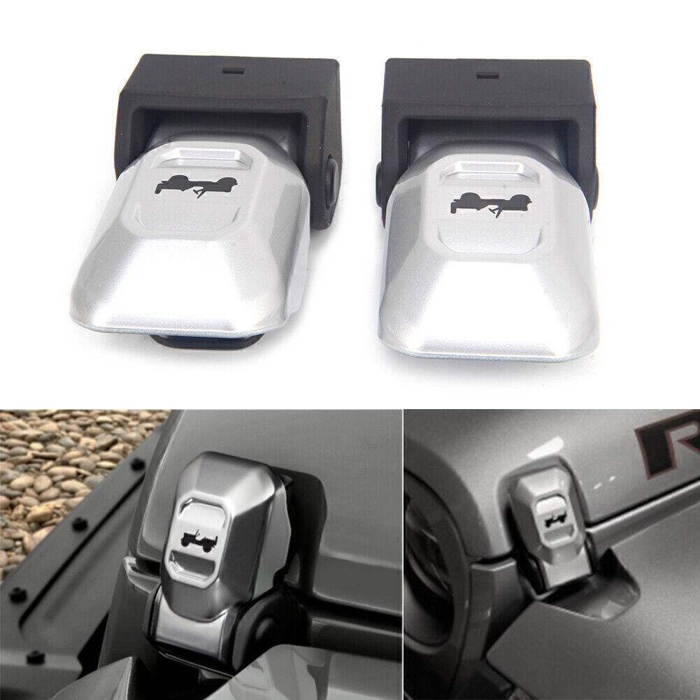 2x Hood Lock Latch For 2018-2021 for Jeep for Wrangler JL Gladiator Silver