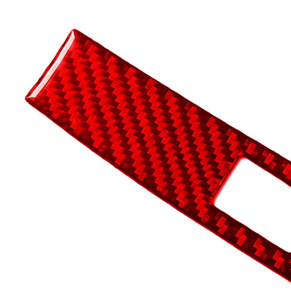 Red Carbon Fiber Rear Window Lift Panel Cover Trim for Chevrolet Sonic 2012-2016