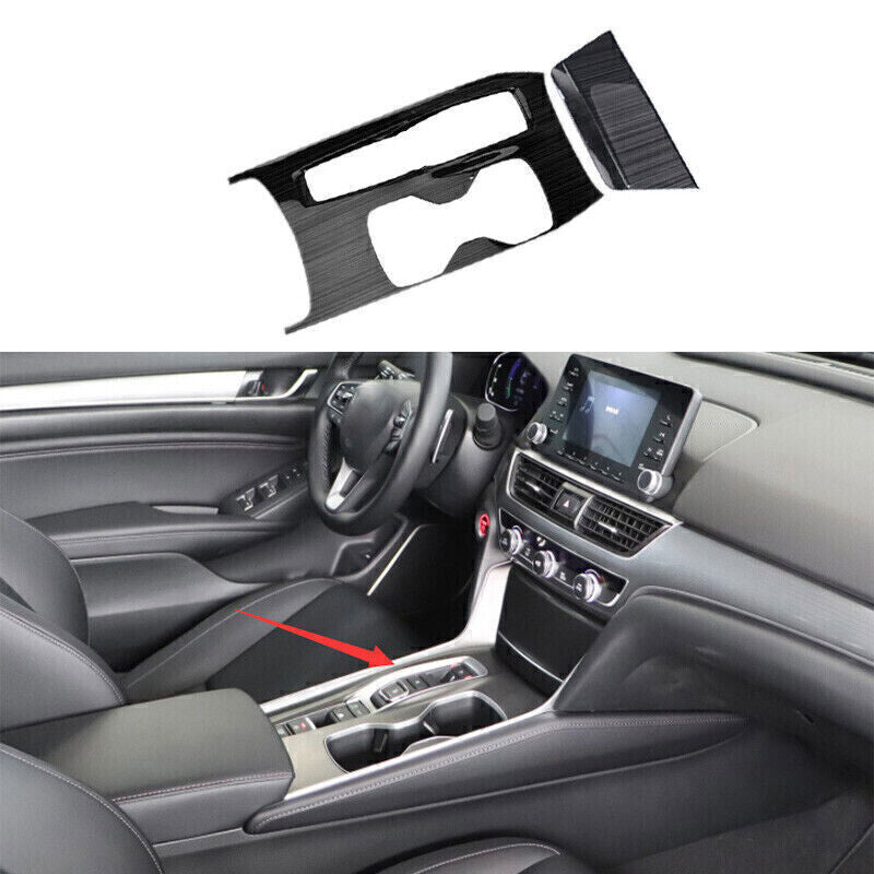 for Honda Accord Hybrid 18-2022 Black steel Gear Shift Panel Frame Cover Trim 2X
