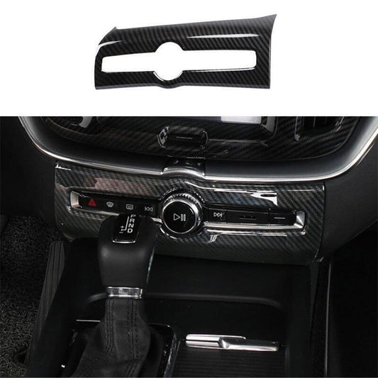 for Volvo XC60 2018-2023 ABS Carbon Fiber Console AC Switch Control Panel Trim