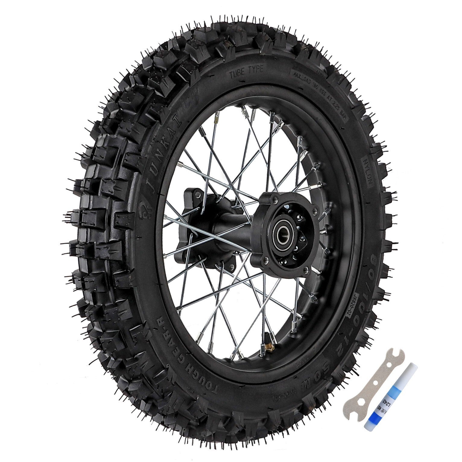 12-inch rear wheel swingarm kit, 80/100-12 tires, rim grooves, bicycle SSR 110cc 125cc CRF70
