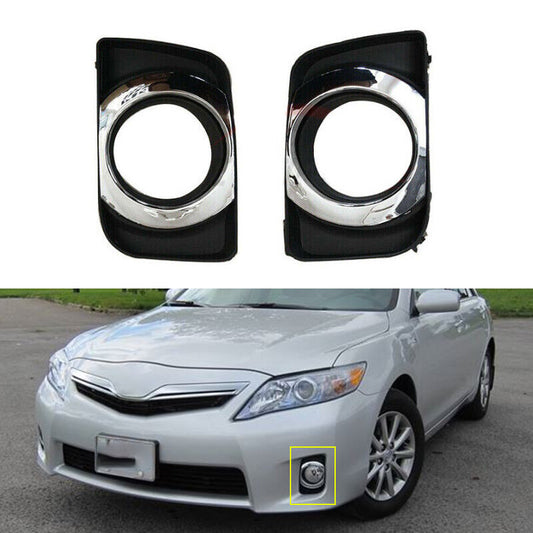 Pair For 2010-2011 for Toyota for Camry Hybrid Front Bumper Fog Lamp Light Grille Cover