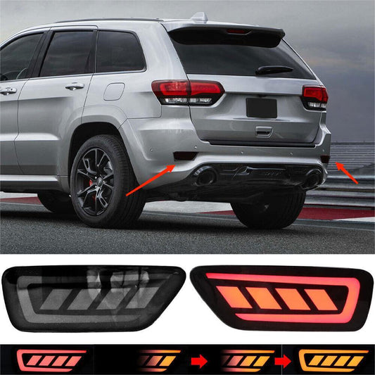 for Jeep Grand Cherokee 2011-2021 LED Rear Fog Lamp Tail Fog Light Replace Pair