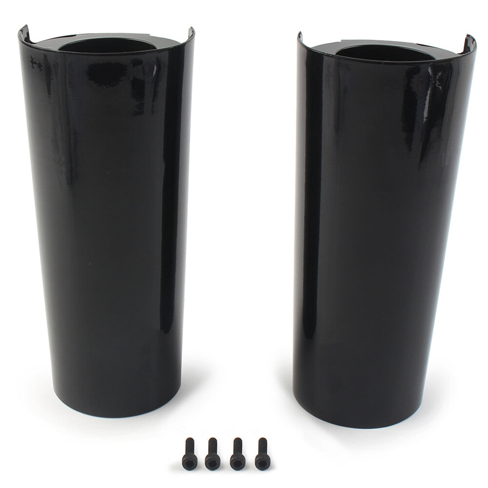 +2 Smooth Fork Tube Slider Cover Cowbell Fit for Harley Electra Tri Glide FLHX Pair