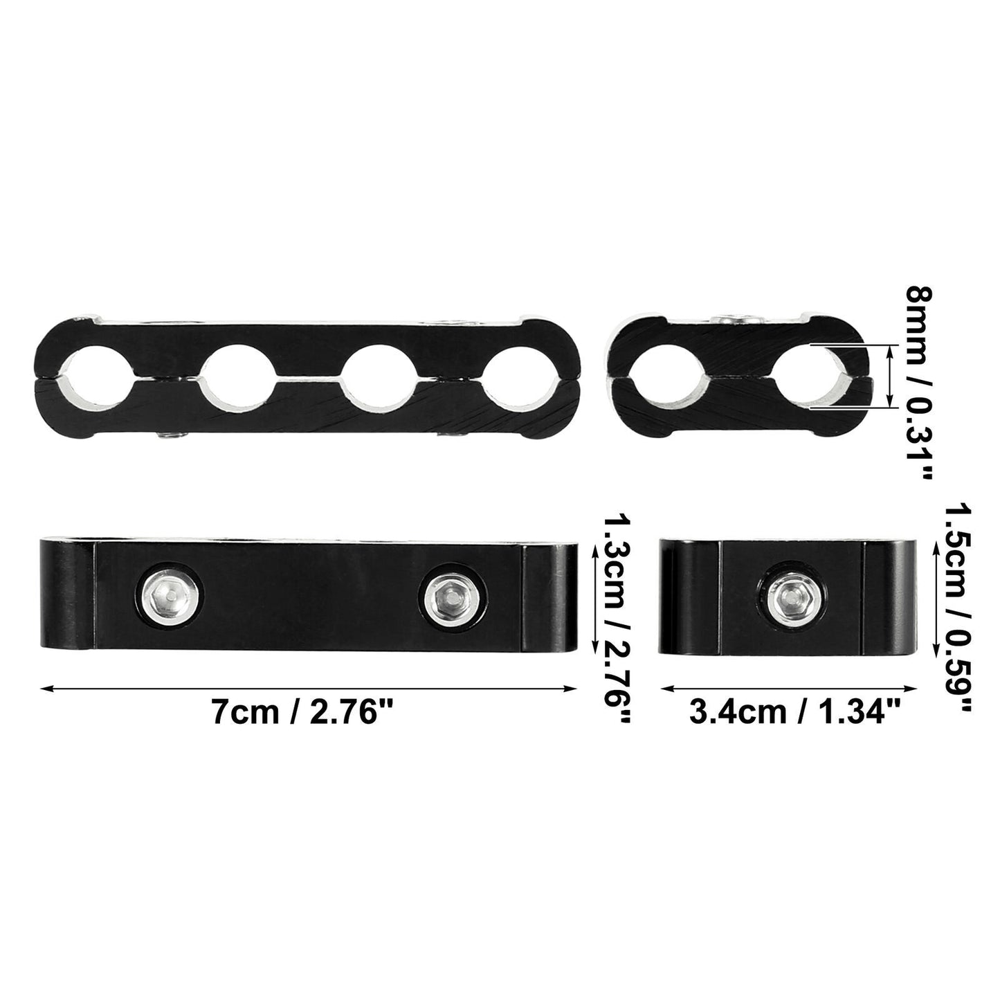 12x Black Spark Plug Wire Separator Divider 8mm 9mm 10mm for Racing Cars