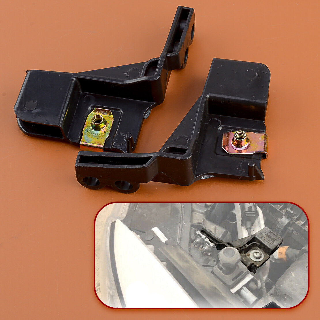 Headlight Headlamp Bracket Left Right Pair Fit for Ford Fusion for Lincoln MKZ