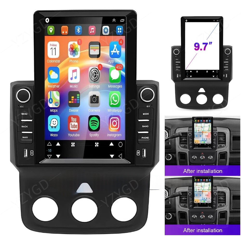 for Ram Tradesman Warlock 2016-2024 Stereo Apple Carplay GPS Car Radio Screen FM