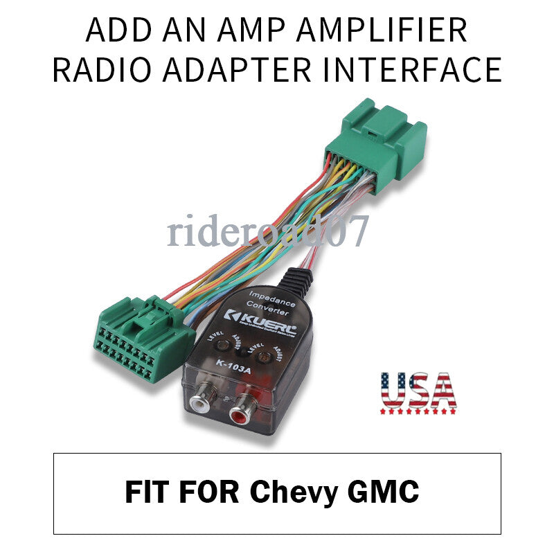 Car Radio Adapter Add An Amp Amplifier Interface For 2014-2020 for Chevy for GMC 71-2107