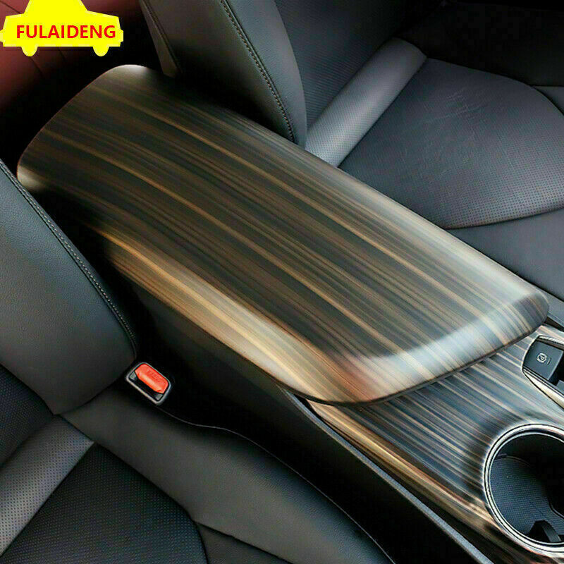 Wood Grain ABS Central Console Armrest Box Cover Trim for Toyota for Camry 2018-2023