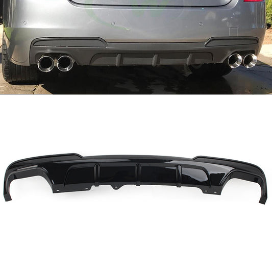Rear Bumper Diffuser Exhausts Lip for BMW 5 Series F10 M Sport 2011-16 Black