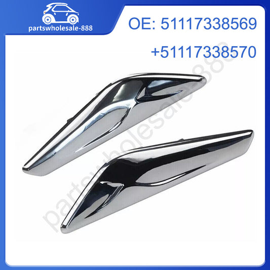 Polishing machine 51117338569/570 for a pair of chrome front fender trim pieces. Suitable for BMW F25 F26.