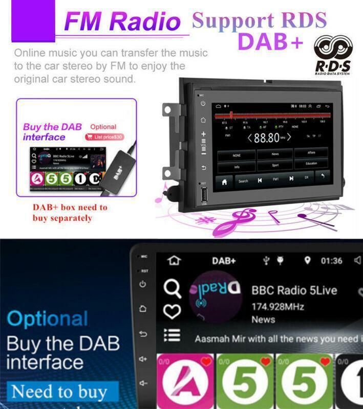 Stereo Radio GPS for Ford F150 F250 F350 F450 F550 Escape Focus 7 Android 10.1