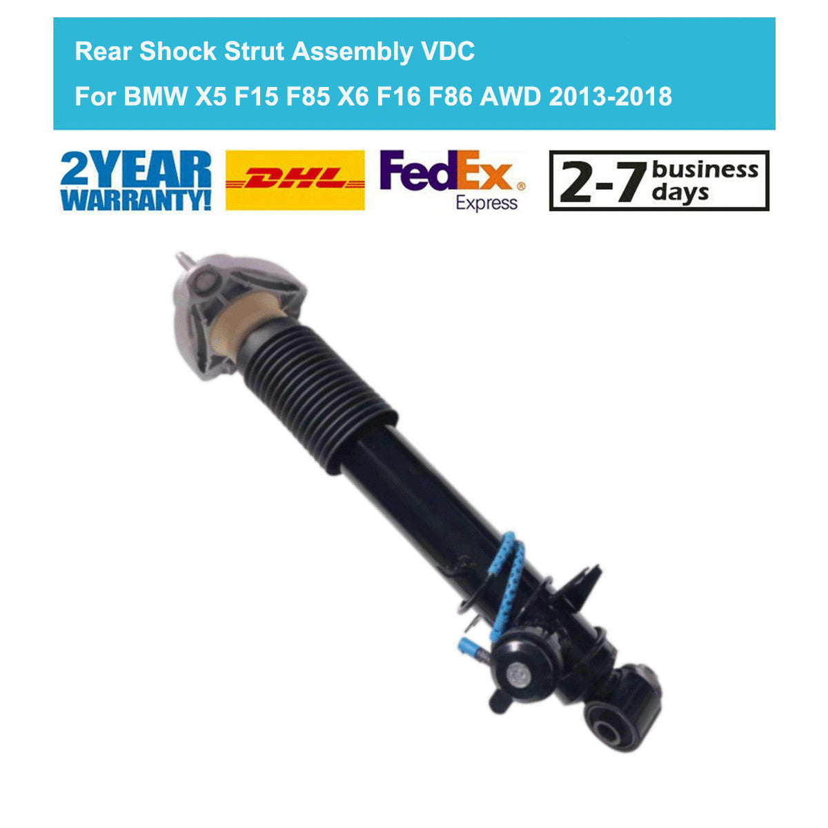 Rear Right Shock Strut Assembly EDC Fit for BMW X5 X6 F15 F16 F85 F86 2014-2018