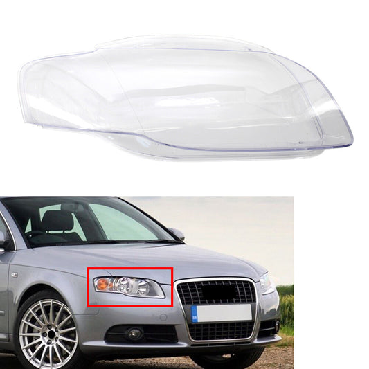 Transparent Headlight Lens Cover Headlamp Shell for Audi A4 B7 S4 2005-08