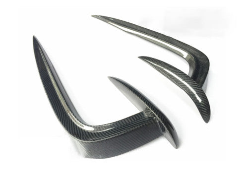 for Nissan Teana Altima 2016-18 Real Carbon Fiber Front Fog Light Strip Trim Kit