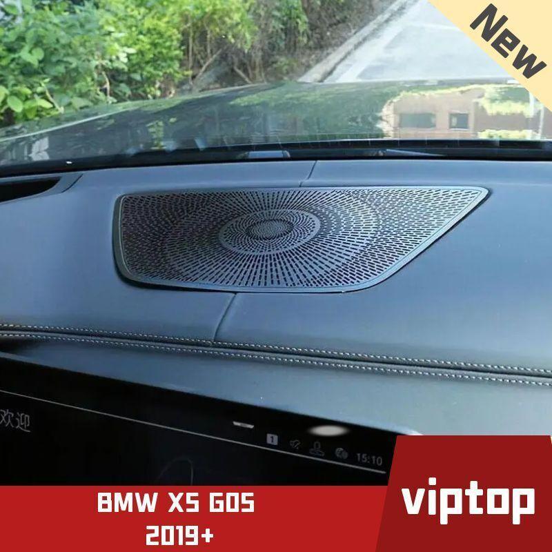 Aluminum Front Dashboard Speaker Cover Trim for BMW X5 X7 G05 G06 G07 2019-2023