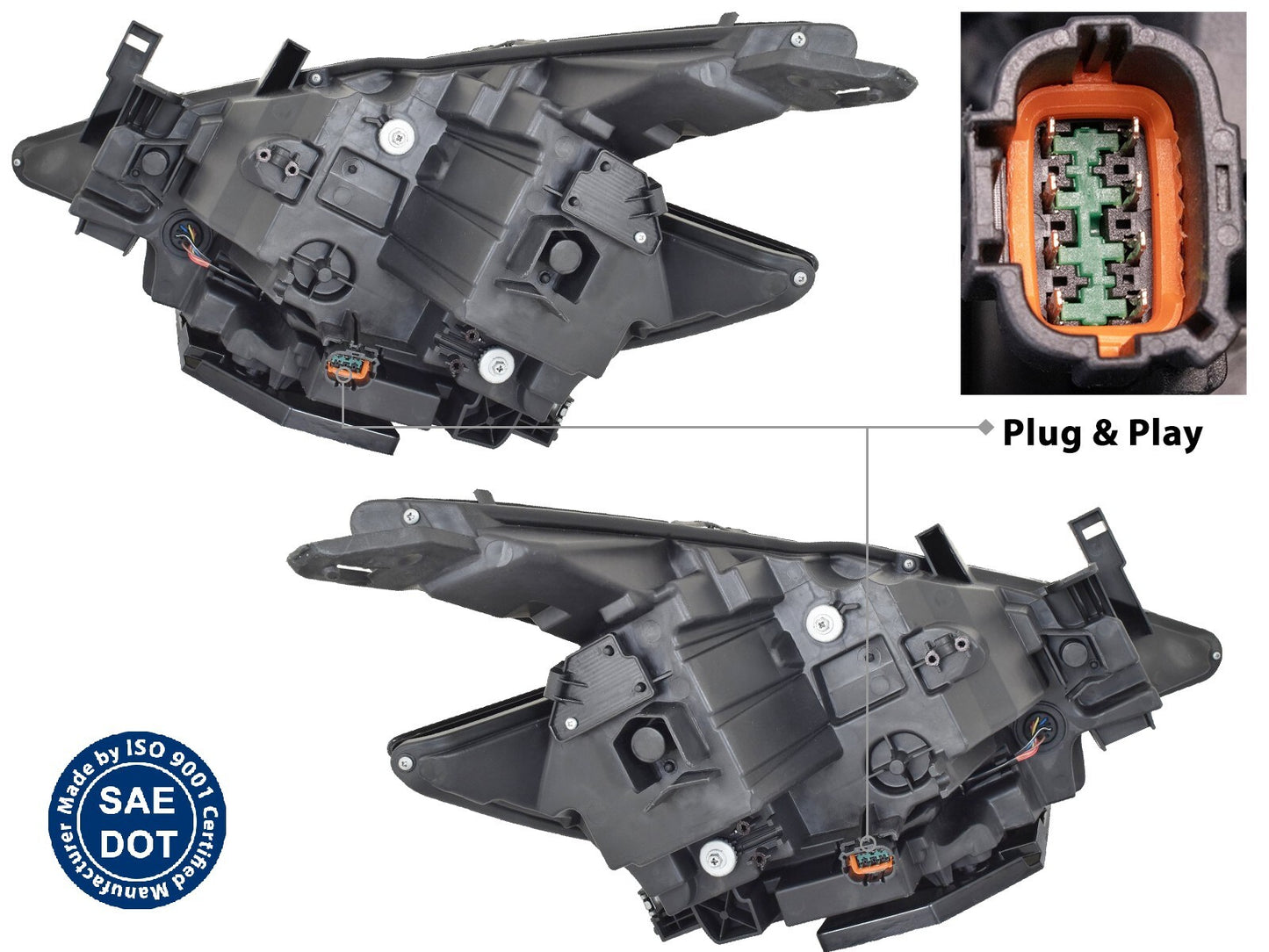 For 2019 2020 2021 for Nissan Murano All LED Head Light Driver and Passenger PAIR