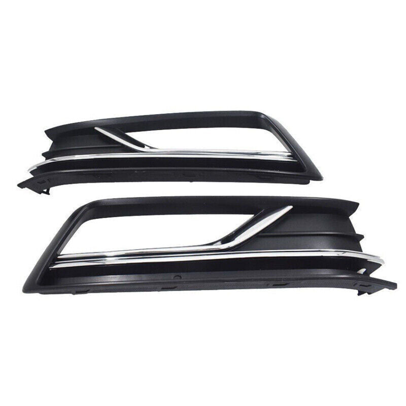 Set Front Fog Lamp Light+Grille Cover+Trim for Passat B8 2016 2017 2018 2019