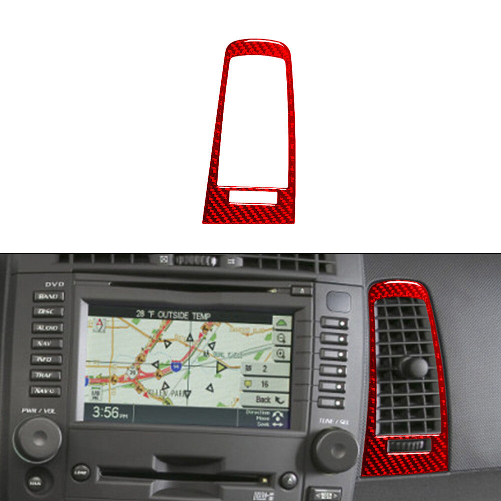 Red Carbon Fiber Interior Passenger Air Vent Cover Trim for Cadillac CTS 2003-07