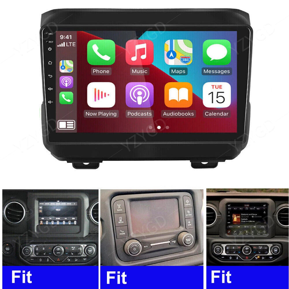 for Jeep for Wrangler JL Gladiator 2018-2022 Apple CarPlay Car Radio Screen GPS Navi