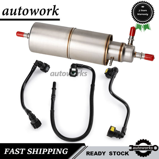 Fuel Filter + 3Pcs Fuel line Hose for Mercedes W163 ML320 ML430 ML55 1634770701