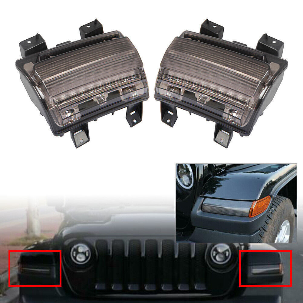 2pcs LED Wheel eyebrow Streamer Turn Signal light for Jeep for wrangler JL 2018-20