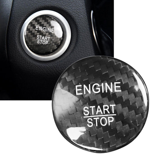 1x Carbon Fiber Engine Start Stop Push Button Cover Fit for Mercedes A B C E GLE GLC